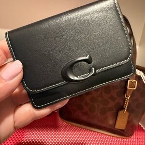 Coach Black Leather Bandit Card holder